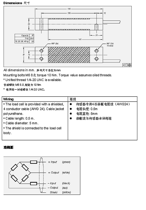 FLINTEC PC22 单点式称重传感器技术参数图3