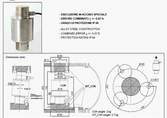 COK-25000kg,COK-25000kg称重传感器