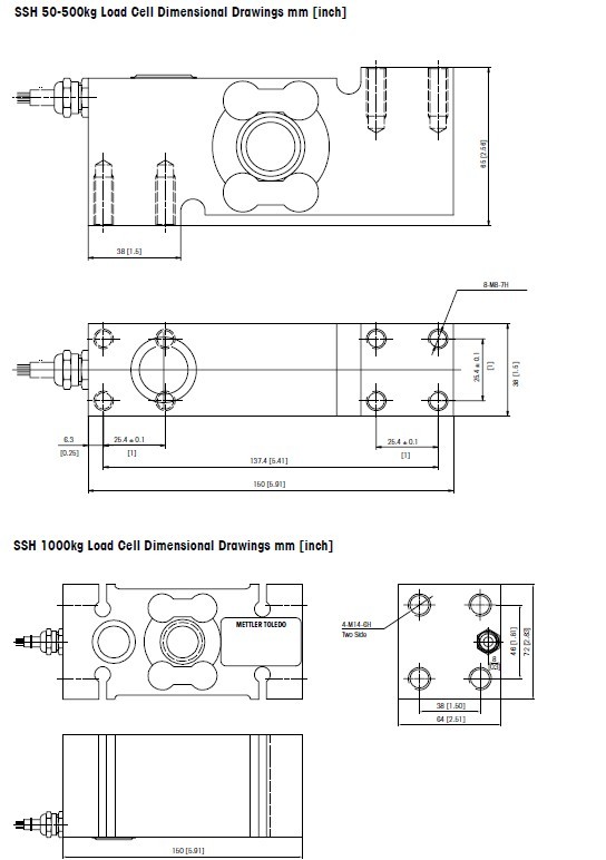 梅特勒托利多SSH-300kg称重传感器