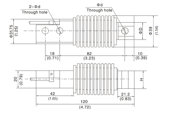 美国ZEMIC BM11-C3称重传感器产品尺寸图